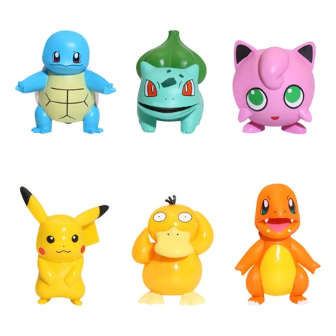 Mô Hình Đồ Chơi - Bộ 6 Nhân vật Pokemon đáng yêu , ngộ nghĩnh - Pokemon - Box màu n3-k32-t4-s2