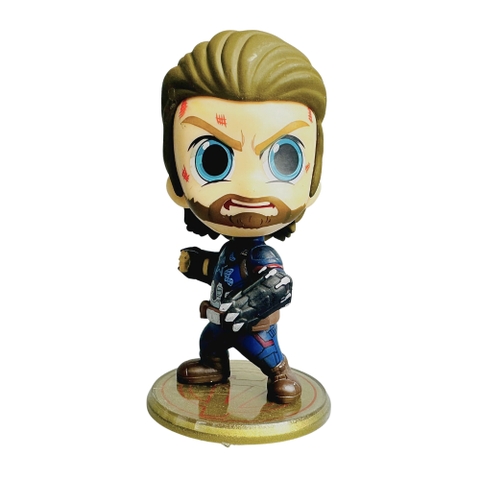 Mô Hình Avenger Captain America chibi Lắc Đầu Dáng Đứng - Cao 11cm - Nặng 150gram - Figure Avenger - Full Box - K73-T4-S3
