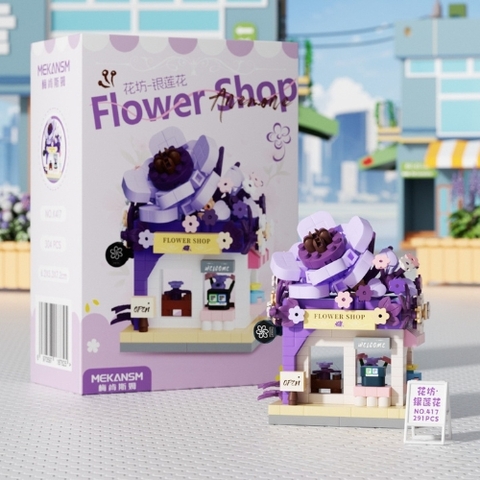 Đồ Chơi Lắp Ghép Lego Cửa Hàng Hoa Tím- 291 hạt - Full Box - Sku : LG-42-05 - K54-T2-S6