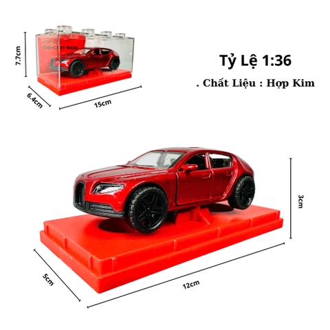 Mô Hình Xe đua đỏ đậm tỉ lệ 1:36 Hợp kim có thể mở cửa - Dài 12cm - rộng 5cm - cao 3cm - nặng : 300gram - FULL BOX : box màu SKU : oto474x - K55-T3-S9
