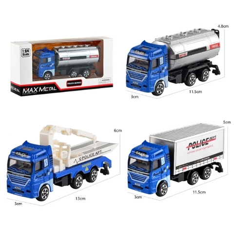 Mô Hình 3 Oto Xây Dựng Xanh hợp kim , tỉ lệ 1:64 - Dài 12cm - rộng 3.5cm - cao 5cm- SKU : oto-CF17-P10 - ( Vat : 003-01-20 )