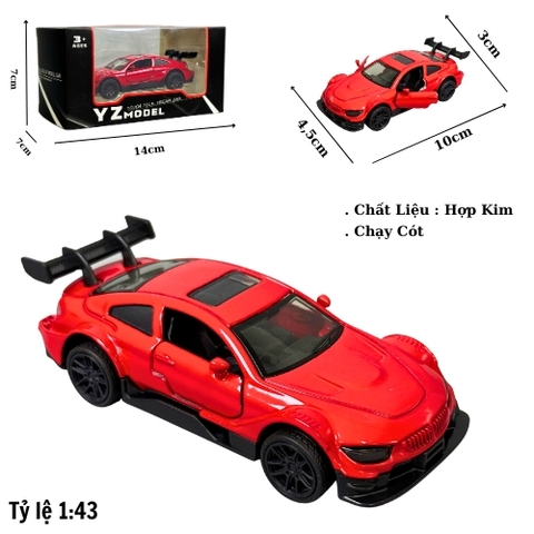 Mô Hình Xe BMW đỏ , tỉ lệ 1:43 Hợp kim có thể mở cửa - bánh sau chạy cót - Dài 10cm - rộng 4.5cm - cao 3cm - nặng : 200gram - FULL BOX : box màu SKU : oto499 - K69-T2-S6