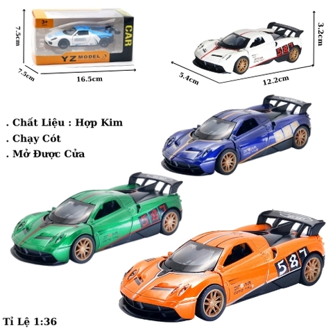 Mô Hình xe oto Pagani Huayra hợp kim , tỉ lệ 1:36 - Dài 12.2cm - rộng 5.4cm - cao 3.2cm - SKU : oto-YZ35301-3 - ( Vat : 003-01-35 ) -