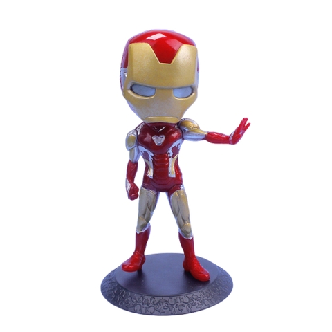 Mô Hình Iron Man Đeo Mặt Nạ Dáng Đứng Giơ Tay – Cao 15cm – Nặng 200gram – Figure Siêu Anh Hùng Marvel – No Box  - K17-T2-S7