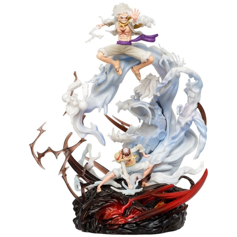 Mô Hình OnePiece luffy gear 5 Trạng thái chiến đấu và đấm đất siêu ngầu cao 23cm nặng 830g , Figure OnePiece - Full Box - N1-K34-T5-S2