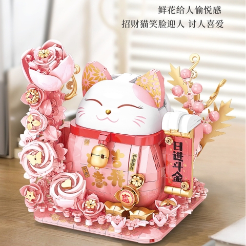 Đồ Chơi Lắp Ghép Lego Mèo Thần Tài Hồng 868pcs - Full Box - Sku : LG-9021 ( VAT 001-27-100) K124-T3-S3