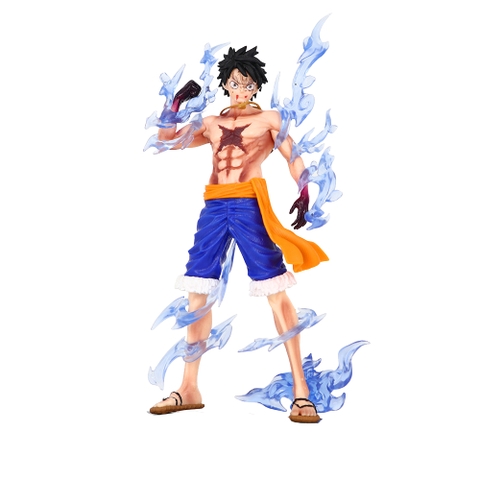 Mô hình OnePiece Luffy Haki hoa anh đào hiệu ứng xanh - Cao 24cm - nặng 180gram - Phụ kiện : Đế - Figure One Piece - No Box - K26-T1-S2