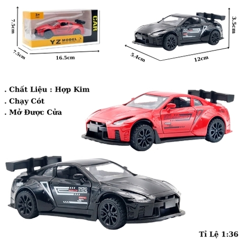 Mô Hình xe oto Nissan GT-R R35​​​​​​​ hợp kim , tỉ lệ 1:36 - Dài 12cm - rộng 5.4cm - cao 3.5cm - SKU : oto-YZ8899-5 - ( Vat : 003-01-35 ) -