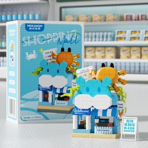 Đồ Chơi Lắp Ghép Lego Cửa Hàng Hải sản - 205 hạt - Full Box - Sku : LG-42-02 -K54-T2-S7