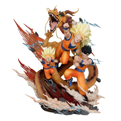 Mô hình DragonBall SonGoku Gohan Goten trạng thái chiến đấu - Cao 28cm -nặng 1500gram - Dragon Ball - Full Box N1-K37-T3-S8