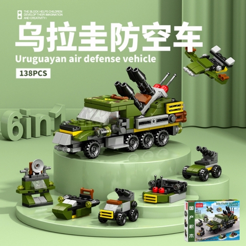 Đồ Chơi Lắp Ghép Lego Xe Tăng Xanh Chở Tên Lửa (6 IN 1) - 138 hạt - Full Box - Sku : LG-8971-1 ( VAT 001-22-11 ) - K85-T2-S1