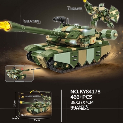 Đồ Chơi Lắp Ghép Lego ( 2 in 1 ) Xe Tăng và robot - 466 hạt - Full Box - Sku : LG-84178 ( VAT 001-22-50 ) - K128-T4-S13