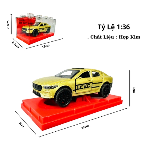 Mô Hình Xe vàng xám tỉ lệ 1:36 Hợp kim có thể mở cửa - Dài 12cm - rộng 5cm - cao 3cm - nặng : 300gram - FULL BOX : box màu SKU : oto474w - K55-T4-S7