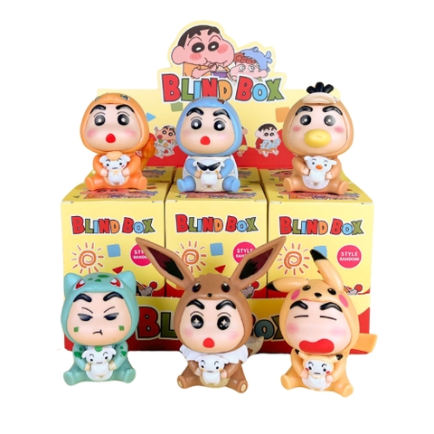 ( Giá 1 con - Bộ 6 con - Đặt Số Lượng 6 ) - Mô Hình bộ 6 Shin cosplay pokemon - Cao 6.5 - 8.5cm - nặng 300gram - Figure Cậu Bé Bút Chì - bọc túi OPP - Hộp Màu - SKU : Hm32 - (VAT : G873-78)- (  K23-T3-S11