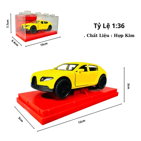 Mô Hình Xe đua vàng tỉ lệ 1:36 Hợp kim có thể mở cửa - Dài 12cm - rộng 5cm - cao 3cm - nặng : 300gram - FULL BOX : box màu SKU : oto474v - K55-T3-S9