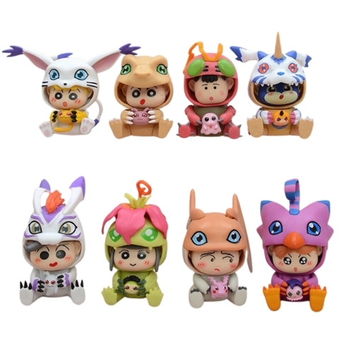 Mô hình Bộ 8 Anime Digimon  - Cao 8cm - nặng 436gram - Figure Shin - No Box  K33-T3-S7