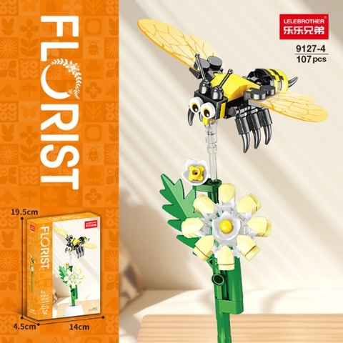 Bộ lắp ghép Hoa & côn trùng 107pcs. SKU: LG-9127-4 ( VAT 001-06-11 ) - K129-T1-S4