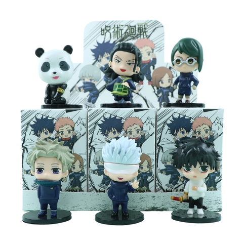 ( Giá 1 con - Bộ 6 con - Đặt Số Lượng 6 ) -Mô Hình Jujutsu Kaisen bộ 6 chú thuật hồi chiến Bản B - Cao 6-8cm - nặng 300gram - bọc túi OPP - No box - (VAT : G873-78)-K23-T3-S3