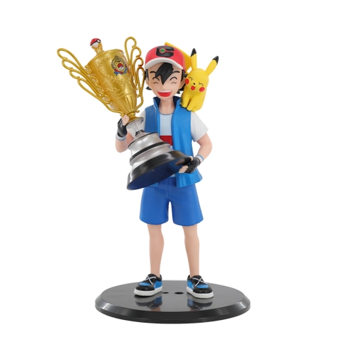 Mô Hình Pokemon Satoshi cầm cúp bản nhỏ - Cao : 19cm - Nặng : 200gram - Figure pokemon - Bọc Túi - Hộp Màu - N1-K38-T1-S5