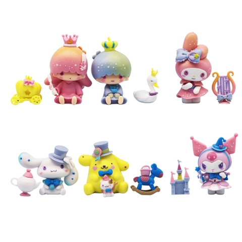 ( Giá 1 con - Bộ 6 con - Đặt Số Lượng 6 ) - Mô hình kuromi bộ 6 kuromi - cao 6cm - Nặng 300gram - Bọc Túi - Full box - Có hộp mù - (VAT G873-79)-  K23-T1-S7