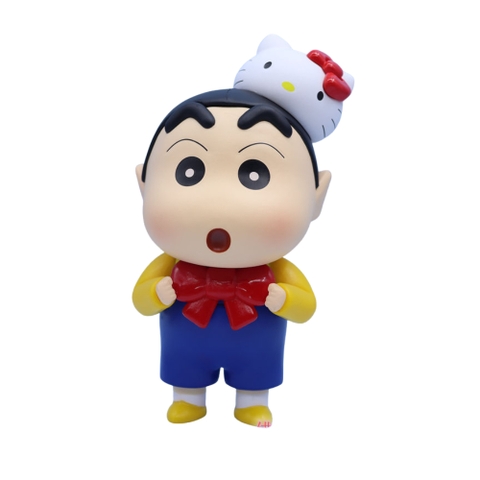 Mô Hình Shin bút chì hello kitty - Cao 9cm - nặng 100gram - Figure Cậu Bé Bút Chì - No Box - K21-T3-S5