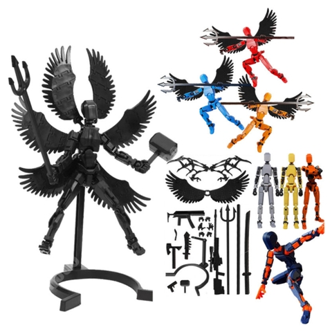 Bán 20 cái - Giá 16.5k 1 cái - Mô Hình Lắp Ghép Dummy 3D có 6 cánh có đế + nhiều vũ khí đi kèm  - Chiều Cao : 20cm Nặng : 150gram - No Box N1-T2