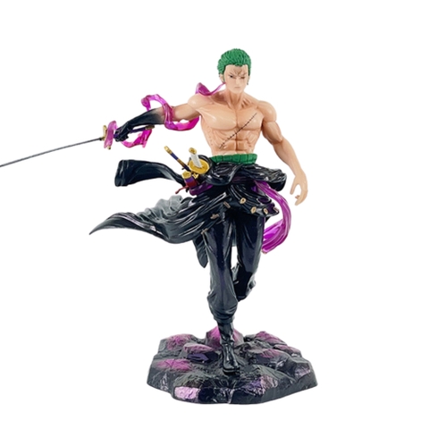 Mô Hình One Piece Zoro cầm kiếm đầu trần - Cao 20cm - Nặng 500gram - Phụ kiện :  Kiếm - Figure anime One Piece - Bọc Túi Opp - No Box N1-K56-T2-S1