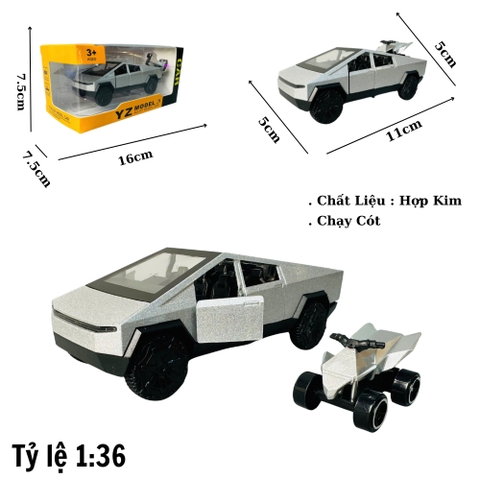 Mô Hình xe Tesla xám tỉ lệ 1:36 Hợp kim có thể mở cửa - bánh sau chạy cót - Dài 11cm - rộng 5cm - cao 5cm - nặng : 500gram - FULL BOX : box màu SKU : oto436 - K66-T2-S9