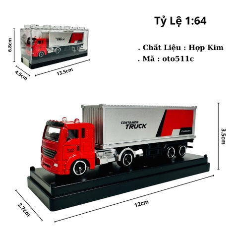 Mô Hình Xe công màu trắng đỏ 1:64 Hợp kim - Dài 12cm - Cao 3.5cm - Rộng : 2.7cm - nặng : 200gram - Hộp Nhựa Trong SKU : oto512c