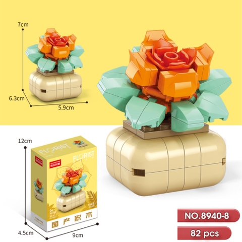 Bộ lắp ghép Hoa 82pcs. SKU: LG-8940-8 ( VAT 001-06-11 ) K130-T1-S8