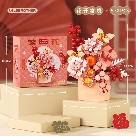 Bộ lắp ghép lẵng hoa 532pcs. SKU: LG-W1003 ( VAT 001-06-11 ) K135-T3-S17