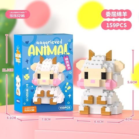 Combo 3 bộ lắp ghép động vật 159pcs. SKU: LG-W1501-11 ( VAT 001-C3-11 ) - K118-T2-S11