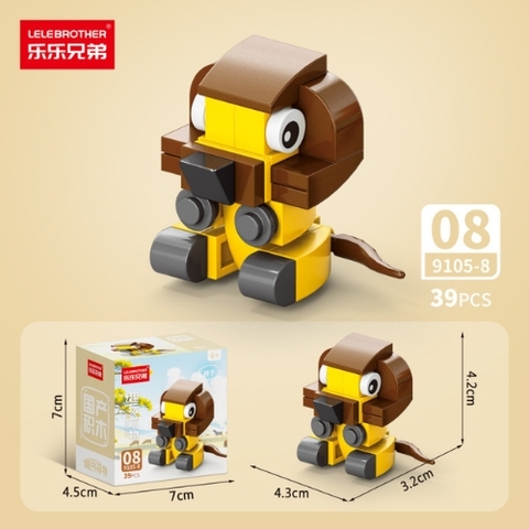 Combo 5 Bộ Lắp Ghép Mô Hình Động Vật 39pcs. SKU: LG-9105-8 ( VAT 001-C5-11 )K133-T2-S8