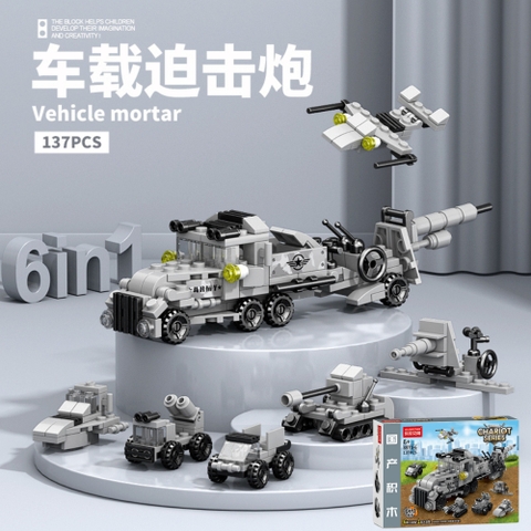 Đồ Chơi Lắp Ghép Lego Xe Tải Xám (6 IN 1) - 137 hạt - Full Box - Sku : LG-8970-6 ( VAT 001-22-11 ) K116-T1-S10 - K116-T3-S10