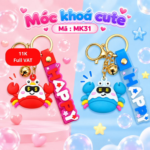 Móc khóa hình con cua - SKU : mk31 - (VAT: MK001-05)