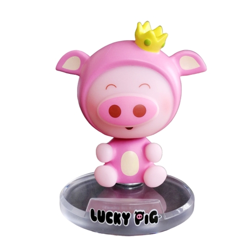 Mô Hình Lắc Đầu Lợn 12 con giáp siêu dễ thương - pig . lợn - Đế dính nam châm - Cao 10.5cm Nặng 200gram - Full Box