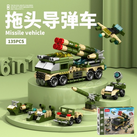 Đồ Chơi Lắp Ghép Lego Xe Tên Lửa (6 IN 1) - 135 hạt - Full Box - Sku : LG-8970-7 ( VAT 001-22-11 ) K116-T1-S11