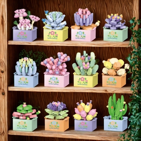 Đồ Chơi Lắp Ghép Lego bộ 12 loài Hoa - Full Box - Sku : LG-W1603