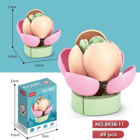 Bộ lắp ghéo Hoa 69pcs. SKU: LG-8938-11 ( VAT 001-06-11 ) K118-T1-S11