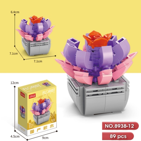 Bộ lắp ghép Hoa 89pcs . SKU: LG-8938-12 ( VAT 001-06-11 ) K118-T1-S12