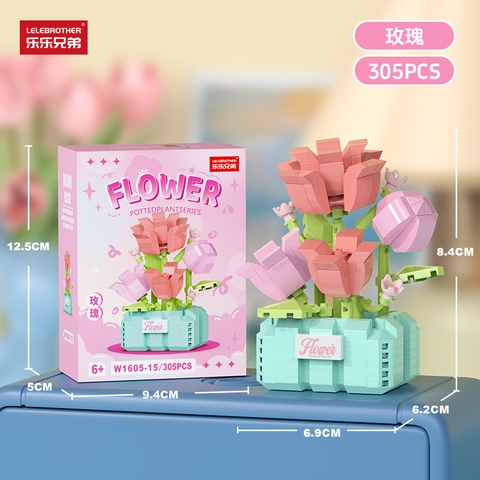 Bộ đồ chơi lắp ghép chậu hoa 305pcs. SKU: LG-W1605-15 ( VAT 001-06-11 ) K125-T3-S3