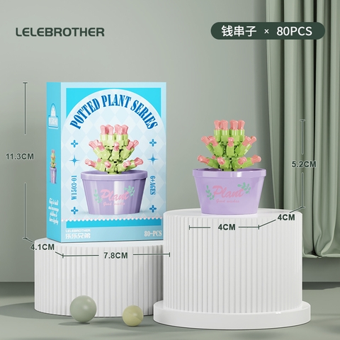 Combo 3 bộ lắp ghép chậu hoa -80 hạt - Full Box - Sku : LG-W1503-1 ( VAT 001-C3-11 ) - K116-T2-S1