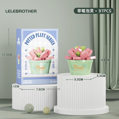 Combo 3 bộ lắp ghép chậu hoa- 97 hạt - Full Box - Sku : LG-W1503-04-C ( VAT 001-C3-11 ) - K116-T2-S4