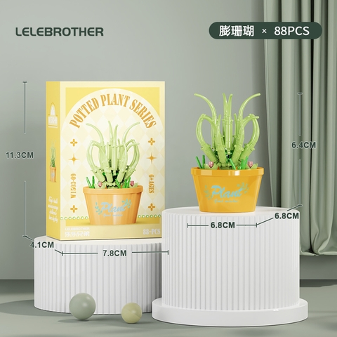 Combo 3 bộ lắp ghép chậu hoa- 88 hạt - Full Box - Sku : LG-W1503-09-C ( VAT 001-C3-11 ) - K116-T2-S9