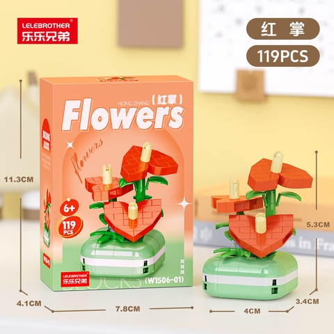 Combo 3 hộp lắp ghép chậu hoa 119pcs. SKU: LG-W1506-01 ( VAT 001-C3-11 )K119-T2-S1