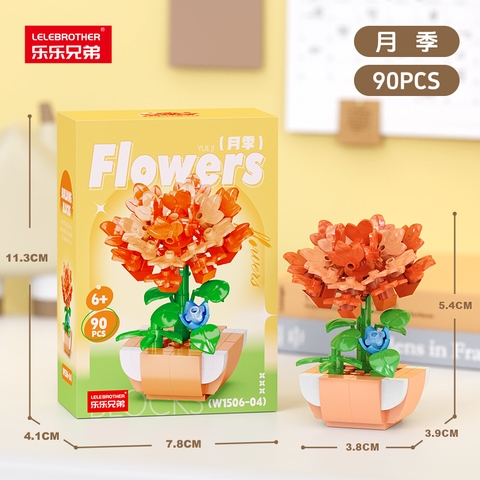 Combo 3 hộp lắp ghép chậu hoa 90pcs. SKU: LG-W1506-04 ( VAT 001-C3-11 ) K119-T2-S4