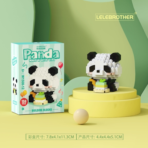 Combo 3 bộ lắp ghép gấu Panda 159pcs. SKU: LG-W1508-12-C ( VAT 001-C3-11 ) - K112-T3-S12