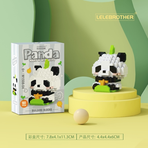 Combo 3 bộ lắp ghép gấu Panda 161pcs. SKU: LG-W1508-04-C ( VAT 001-C3-11 ) - K112-T3-S4