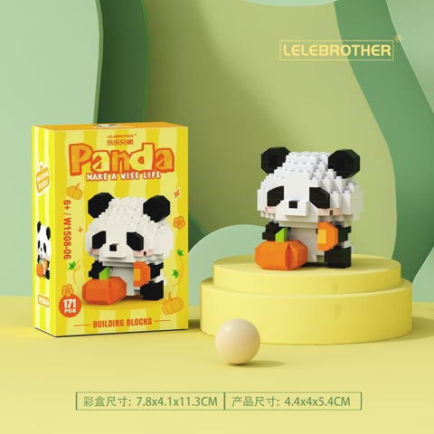 Combo 3 bộ lắp ghép gấu Panda 171pcs. SKU: LG-W1508-06-C ( VAT 001-C3-11 ) - K112-T3-S6