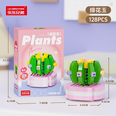 Combo 3 hộp lắp ghép chậu hoa 128pcs. SKU: LG-W1518-03 ( VAT 001-C3-11 ) - K110-T2-S3